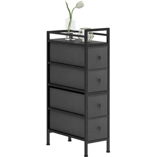 Homcom Kommode 43 x 81,5 x 20 cm Schwarz