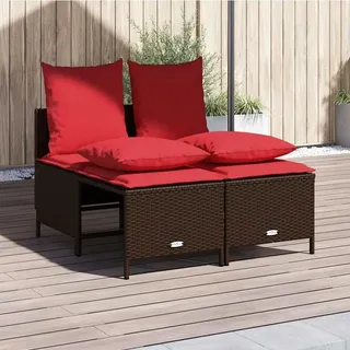 vidaXL Gartensofa-Set 4-tlg. braun