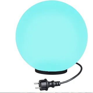 Kugelleuchte Kugellampe RGB Außenleuchte Ø 40cm Gartenlampe LED + Fernbedienung - Weiß