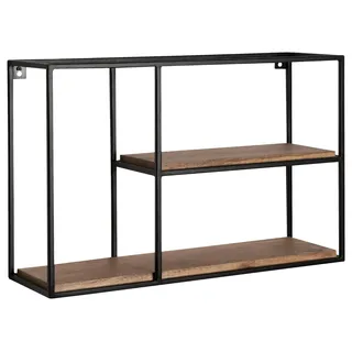 Wohnling Wandregal 60 x 18 x 40 cm Schwarz