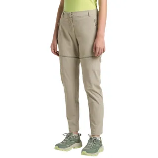 Jack Wolfskin Hikeout Zip Off Pants Wanderhose, Stone, 38