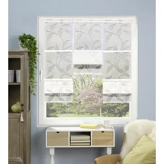 HOME WOHNIDEEN Magnetrollo Ausbrenner Bambus RANA, weiß