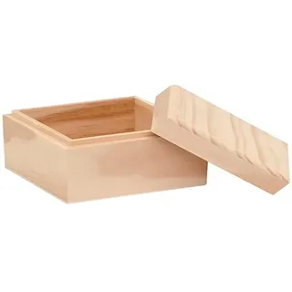 GLOREX 6 1682 602 Holzbox, Natur, 9 x 9 x 7 cm