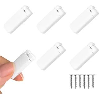 6Kit 12 Stück Plissee Ersatzteile Set Klemmträger Zubehör, Spannschuhe für verspannte Plissees, für Klebeträger und Stick & Fix Front Klebeplatten - weiß