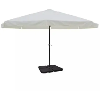 Sonnenschirm Aluminium weiss mit Schirmständer - Weiß