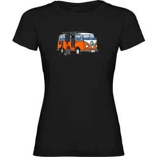 Kruskis Hippie Van Spearfish Damen T-shirt Mit Kurzen Ärmeln - Black - L