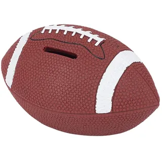 OLYCRAFT Fußball Sparschwein 20cm Dekorative Münzbank Aus Kunstharz Rugby Sport Spardose Sport Sparbank Fußball Spardose Zum Sparen von Geld Rugby Liebhaber Zimmer Heimdekoration