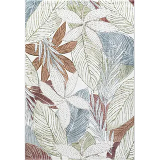 Webteppich , Creme, Hellgrün, Hellbraun , Textil , Floral , rechteckig , 200x290 cm , Oeko-Tex® Standard 100 , für Fußbodenheizung geeignet, Fasern thermofixiert (heatset) , Teppiche und Böden, Teppiche, Webteppiche