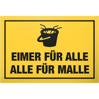 DankeDir! Malle Schild Spruch - Eimersaufen lustiges Geschenk für ihn Geschenkidee Geburtstagsgeschenk Männer Jungs Party Deko Zubehör Scherzartikel JGA - Accessoire Fotobox