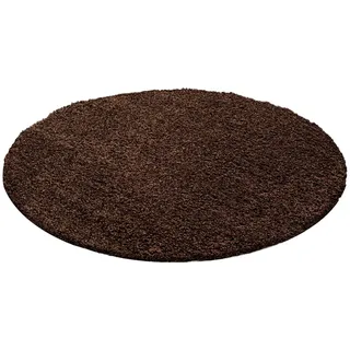 Ayyildiz Teppiche Life Shaggy 1500 Hochflorteppich Ø 160 cm Braun