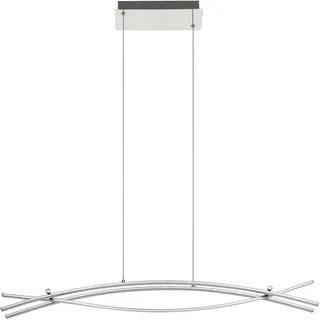EGLO LED Pendelleuchte Nevado, 3 flammige Hängelampe, Hängeleuchte aus Aluminium und Kunststoff, Esstischlampe, Wohnzimmerlampe hängend in Chrom, Weiß