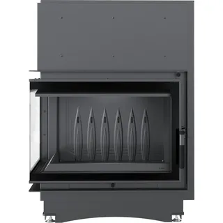 Kamineinsatz Gusseisen KRATKI ZUZIA ECO DECO links 12 kW Ø 200 - Schwarz