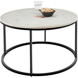 Stolkom Couchtisch »Belfort« rund Marmor, Tisch in weiß oder schwarz, schwarz-weiß
