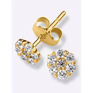 Luigi Merano Ohrstecker LUIGI MERANO Gold 375 Zirkonia