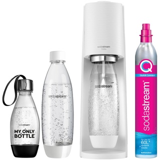 Sodastream Terra white + PET-Flasche 0,5 l + 2 PET-Flaschen 1 l + Zylinder