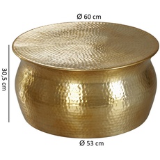Bild von Couchtisch Aluminium gold 60,0 x 60,0 x 30,5 cm