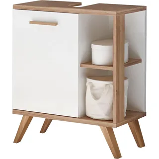 Saphir Waschbeckenunterschrank 1 Tür 60,5 x 65 x 33 cm Weiß