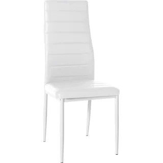 CLP Esszimmerstuhl Mayfair weiß Material Kunstleder - Weiß