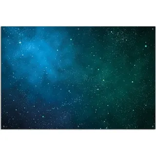 Wallario Outdoor-Poster für Garten oder Balkon, Motiv Sternenhimmel - Milchstraße und Sterne bei Nacht, in ca. 61 x 91,50 cm - Schwarz