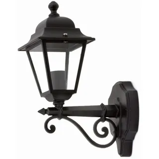 Außen Wandleuchte SHELLINA Schwarz Aluminium E27 IP44 für Haus und Garten