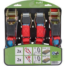 suki Zurrgurte-Set 4tlg, TÜV GS geprüft, 8091700