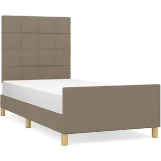 vidaXL Bettgestell ohne Matratze Taupe 80x200 cm Stoff - Taupe