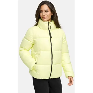 Winterjacke MARIKOO "Marikoo Hazalee Damen Winter Herbst Stepp Jacke N071", Kinder, Gr. M, gelb (pastel gelb), Obermaterial: 100% Polyester PES., Jacken Winterjacke