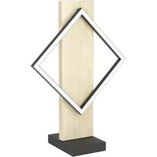 EGLO Tischleuchte "BOYAL Tischlampe - Stahl, Holz - LED - 1X13W - IP20", schwarz, braun, 1, H: 42,5cm, 1 Stk., Leuchten, Nachttischlampe, Schreibtischleuchte, Leselampe, L30 x B15 x H42,5 cm, Tischleuchte