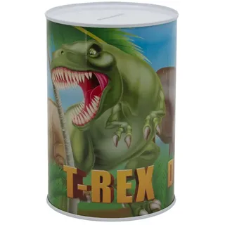 Dinosaurier Dinos T-Rex Kinder XL Spardose aus Weißblech 1000 ml