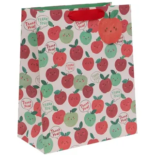 Glick Luxus-Geschenktüte, Apfelfiguren, Dankeschön-Lehrer-Geschenktüte, Dankeschön-Geschenktüte, große Geschenktüte, Mehrfarbig