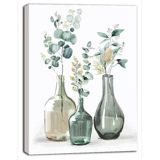 Malen nach Zahlen, Erwachsene, 3 Blumen, 40 x 50 cm, handgemalt, knitterfreies Ölgemälde, Leinwandset mit Farben und 3 Pinseln, für Wohnkultur, Geburtstag, Weihnachtsgeschenk