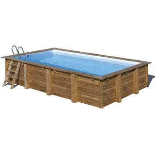 Gre Echtholzpool Evora Rechteckig 620 x 420 x 133 cm inkl. Sandfilteranlage