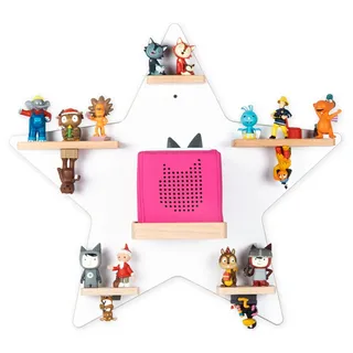 Boarti Wandregal »Regal Holz Stern Kinder Toniebox Tonies Figuren« 1 Stk. tlg., weiß