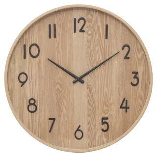 Atmosphera Createur d ́interieur Wanduhr Ivana Ø 55 cm , Beige , Holzwerkstoff , 55x55x5.5 cm , Dekoration, Uhren, Wanduhren