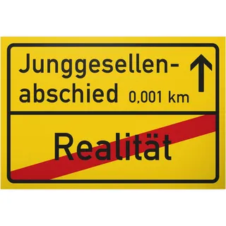 DankeDir! Junggesellenabschied Ortsschild Lustige Geschenkidee Bräutigam - Junggeselle Geschenk Bachelor Party Witziger Scherzartikel - Spaßartikel Zubehör Saufen