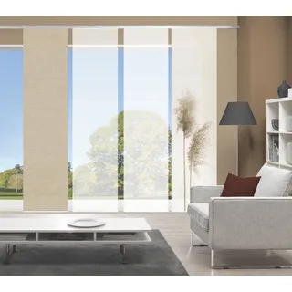 Schiebegardine VISION S "IRLOS 4er SET" Gr. 1, beige (sand), B:60cm H:260cm, Polyester, Gardinen, Schiebegardine, Schiebevorhang Digidruck 4er Set IRLOS