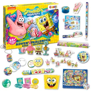 Craze SpongeBob Schwammkopf Adventskalender für Kinder – Spielzeug-Adventskalender für Jungen & Mädchen mit SpongeBob-Spielzeug & Zubehör