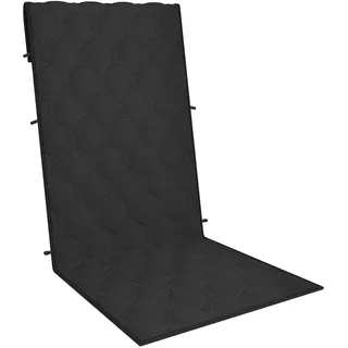 Gartenstuhlauflage - Anthrazit - Hochlehner - mit Stoffhaltebänder - Grau