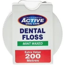 Beauty Formulas, Zahnseide, Active Oral Care - Mint Dental Floss Waxed Mint Floss 200 (200 m)