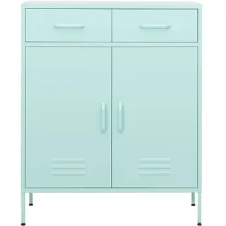 vidaXL Lagerschrank Minzgrün 80x35x101,5 cm Stahl - Blau