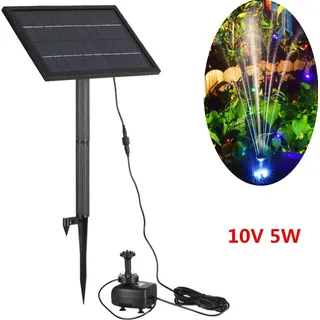 10V 5W Solarbrunnen mit LED Light Yard Dekoration Weißes Licht