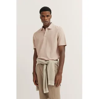 Bugatti Poloshirt aus Baumwoll-Leinen-Mischung beige