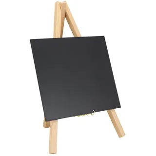 Securit Mini Staffelei Kreidetafel mit lackiertem Holz inklusive 1. Kreidestift Buche