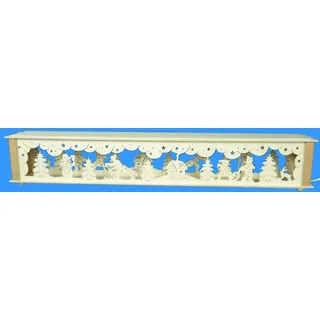 Beleuchtete Schwibbogenerhöhung Winterkinder 72x10cm NEU Zubehör Lichterbogen