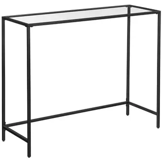Hansiro Konsolentisch , Schwarz , Metall , 35x80x100 cm , Wohnzimmer, Wohnzimmertische, Konsolentische