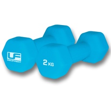 Urban Fitness K-REY-UFW033 Hanteln mit Neoprenüberzug, sechseckig, 2 x 2 kg, Blau, Einheitsgröße