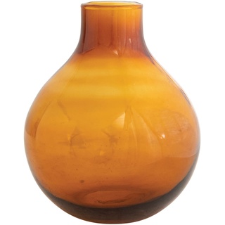 Bloomingville Minimalistisches Glas, bernsteinfarbene Vase