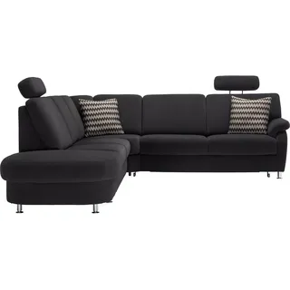 Beldomo System Ecksofa , Anthrazit , Textil , Uni , Ottomane links, L-Form , 289x269 cm , Typenauswahl, Fußauswahl, Stoffauswahl, Sitzqualitäten, seitenverkehrt erhältlich, Bettfunktion erhältlich, Hocker erhältlich, Rückenfutter, haustierfreundlicher Bezug , Wohnzimmer, Sofas & Couches, Wohnlandschaften, Ecksofas