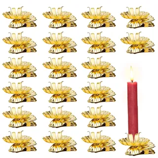 20 Stück Baumkerzenhalter Clip,Mini Gold Kerzenhalter für Weihnachtsbaum,Mini Kerzenhalter für WeihnachtsbaumWeihnachtsbaumkerzenhalter,für baumkerzen, Geburtstag, Weihnachten Dekoration