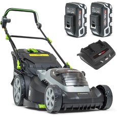 Murray 2x18V (36V) Lithium-Ionen 44 cm Akku-Rasenmäher IQ18WM44, Powered by Briggs & Stratton, bis zu 640 m2, inklusive 2x 5Ah Batterie und Zweifach-Ladegerät, 5 Jahre Garantie